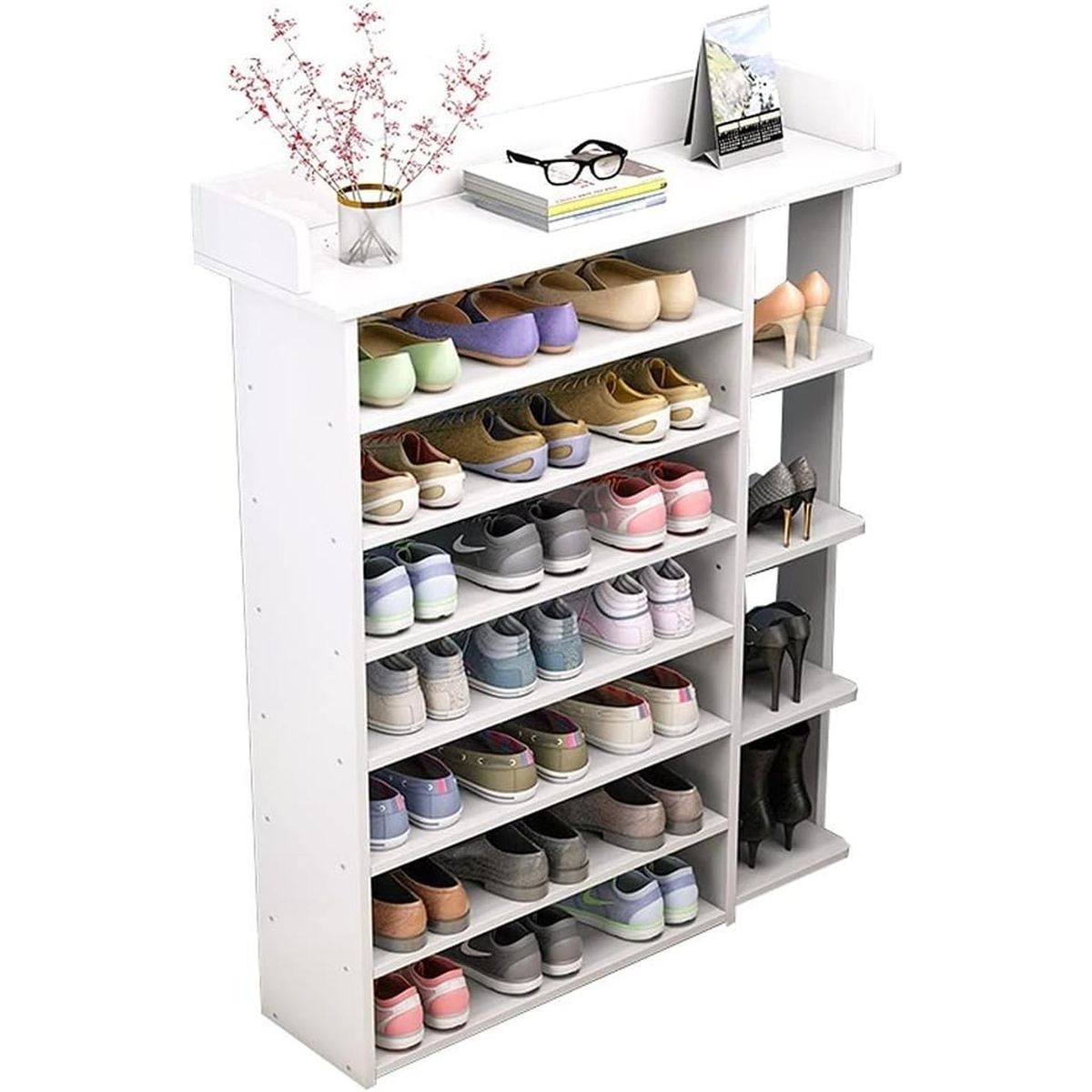 Zapatera de Melamina Moderno Blanco 75cm, marca MUEBLES CRISOSTOMO - Foto Principal