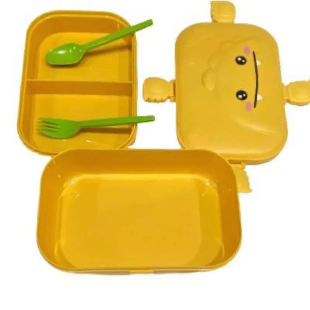 GENERICO - Lonchera infantil con divisiones Solo Amarillo