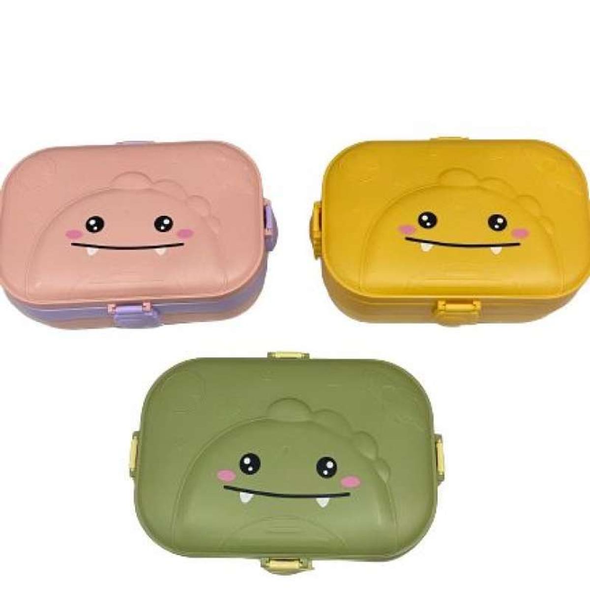 GENERICO - Lonchera infantil con divisiones Solo Amarillo