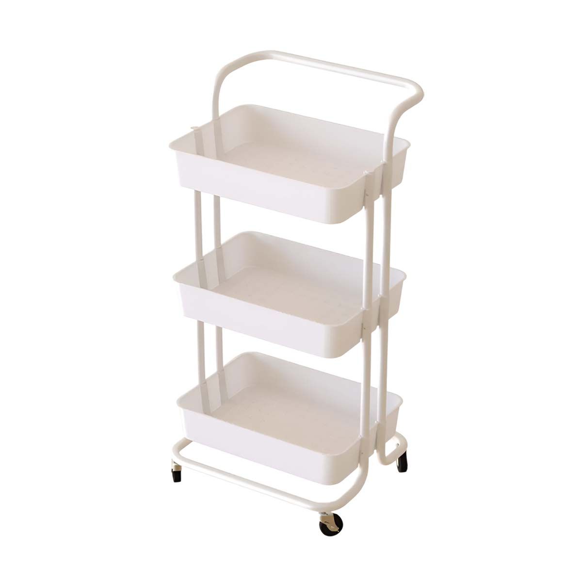 GENERICO - Pack4 Estante Multiusos con Ruedas Blanco Y+Regalo Stickers