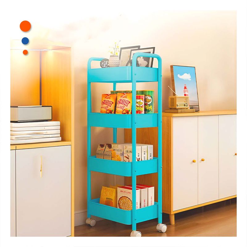 GENERICO - Pack4 Carrito Organizador Funcioal en Color Celeste