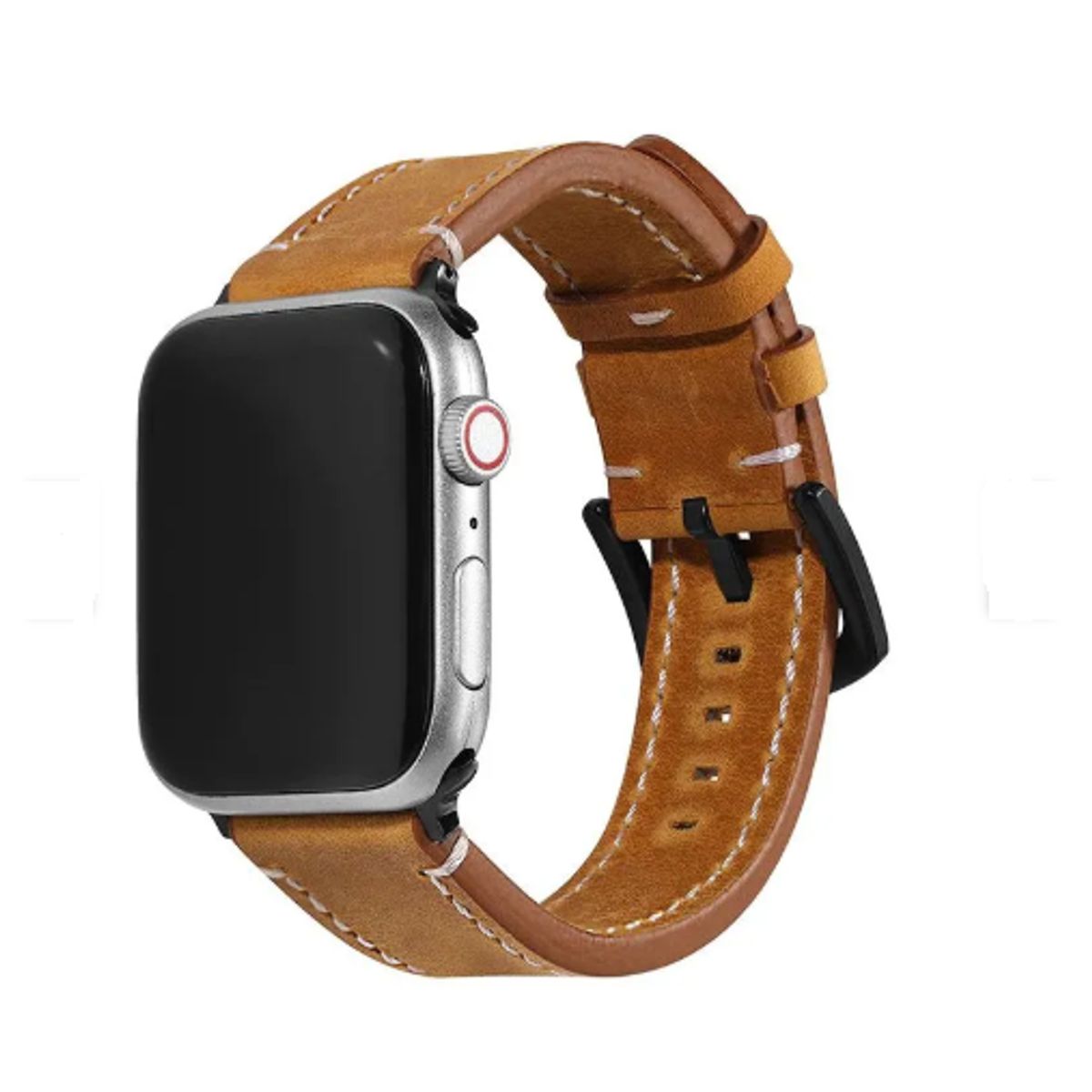 GENERICO - Correa Cuero Luxury para Apple Watch 49mm - Camel
