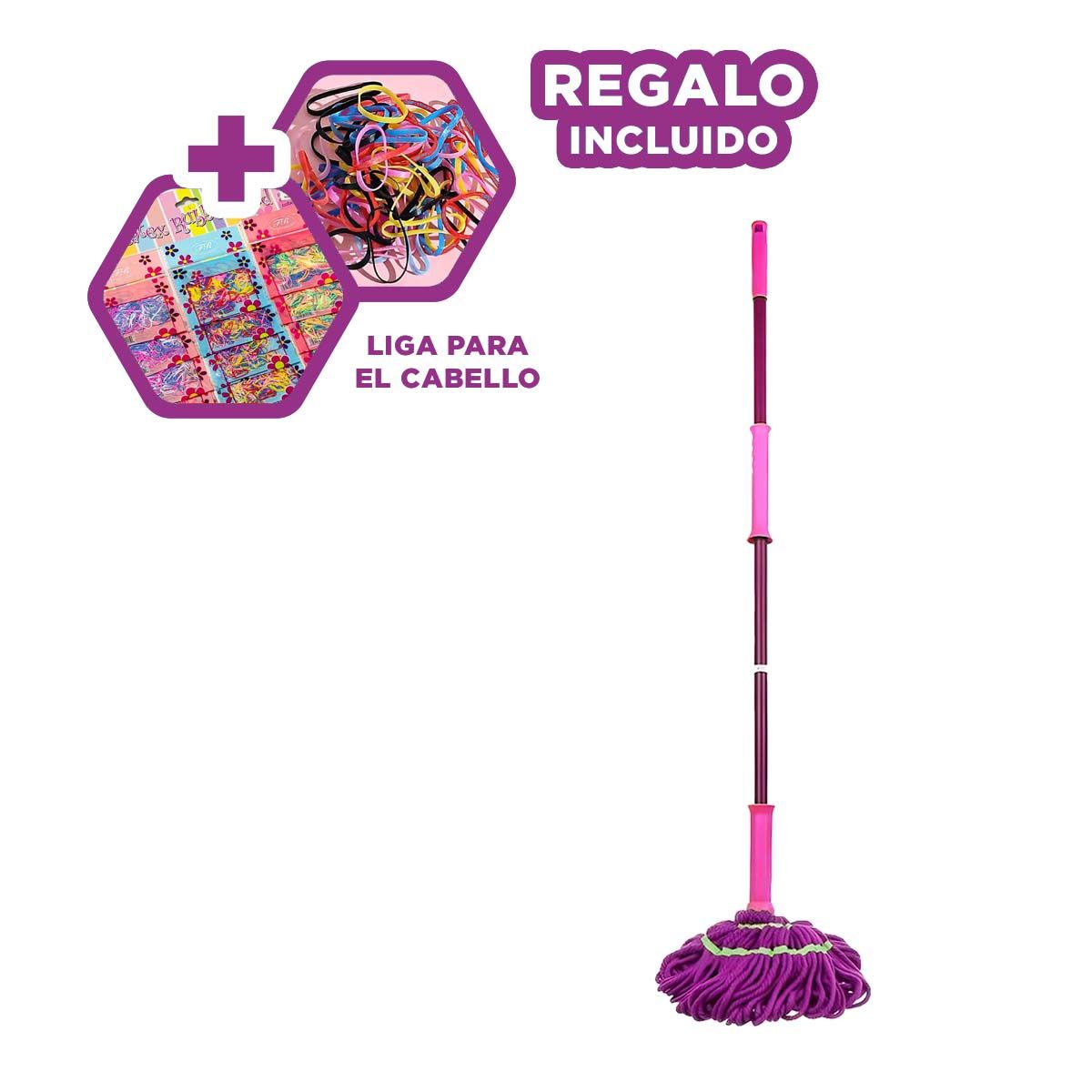 GENERICO - Mopa de Limpieza Profunda en Fucsia Y+Ligas de Regalo