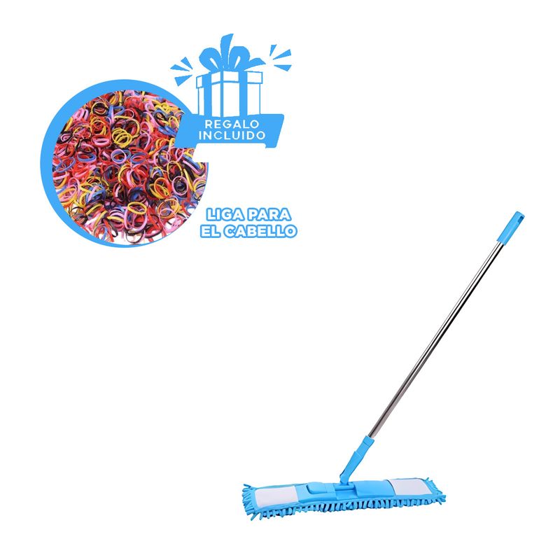 GENERICO - Mopa Atrapa Polvo de Casa Celeste Y+Ligas de Regalo