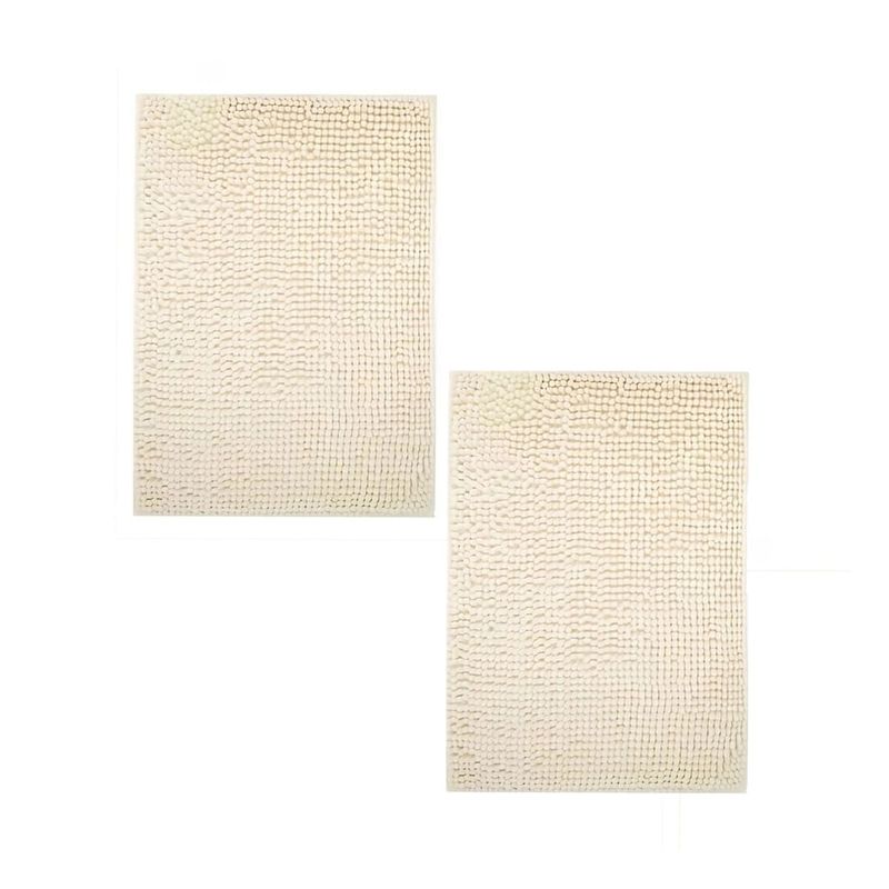 GENERICO - Tapete para el Hogar en Forma Rectangular Microfibra Crema