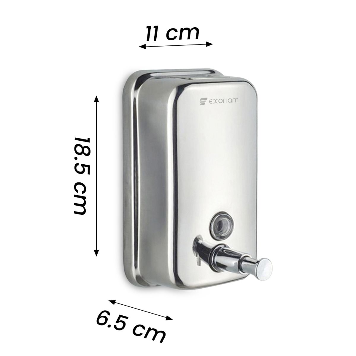 EXORIAM - Dispensador de Jabón de 800 ml de Acero Inoxidable