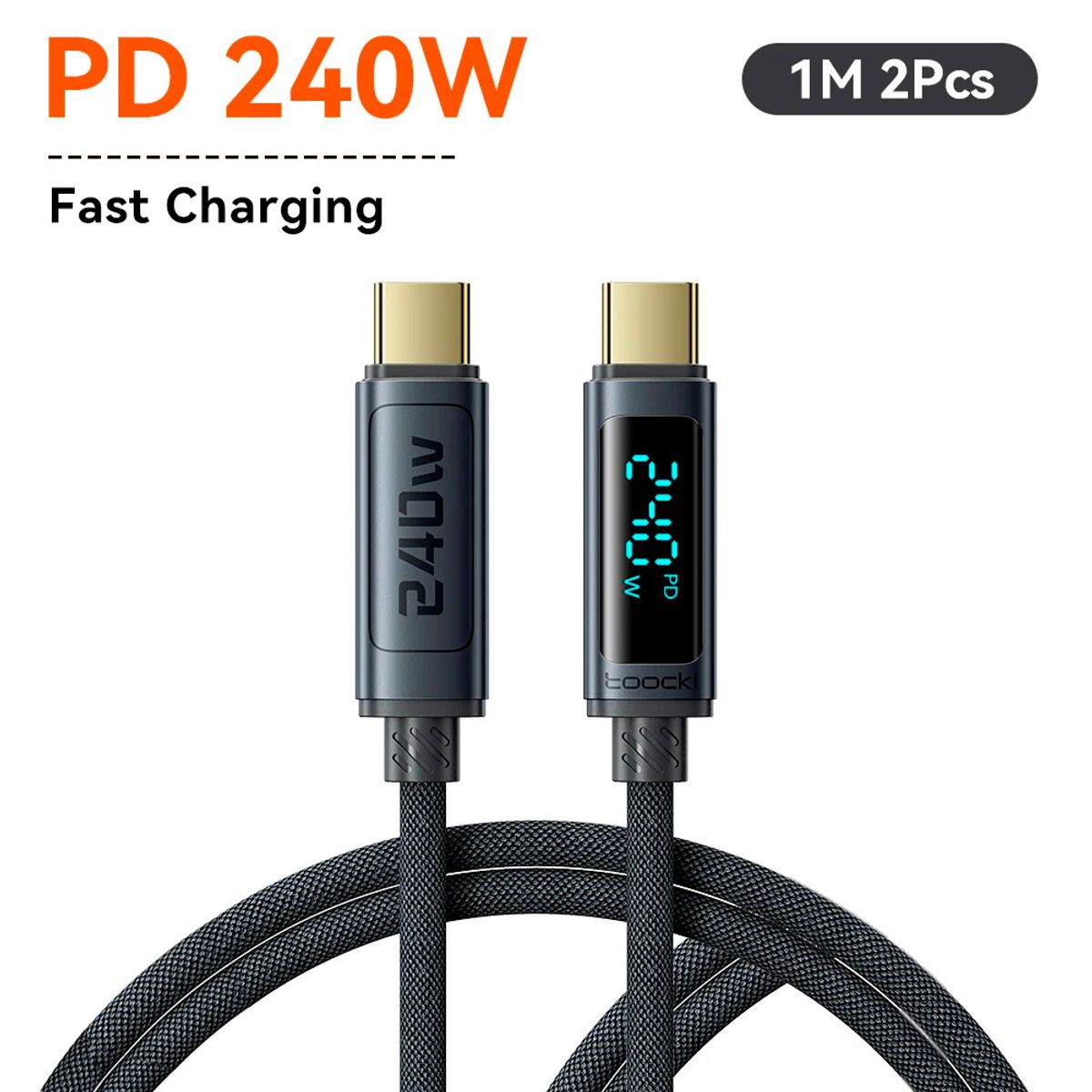 GENERICO - Cable Toocki 240w Usb-c A Usb-c Carga Ultrarrápida