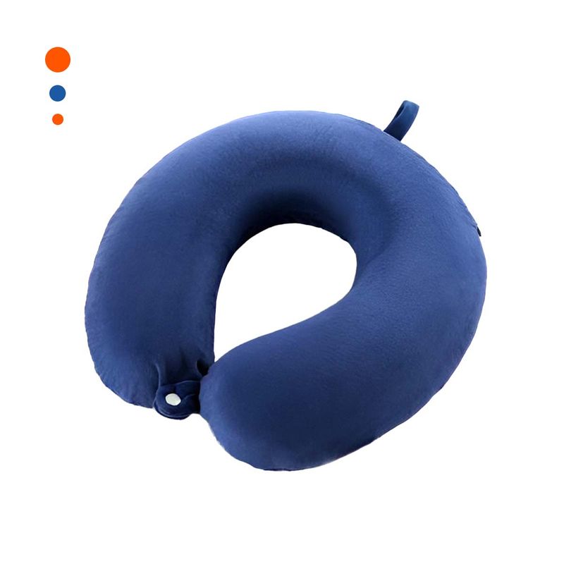 GENERICO - Almohada de Cuello para Viajes en Forma de Dona Azul Marino