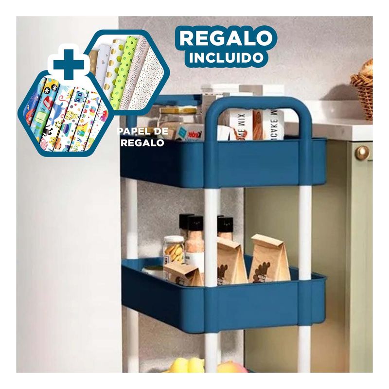 GENERICO - Organizador Compacto Resistente de Azul Y+Papel de Regalo