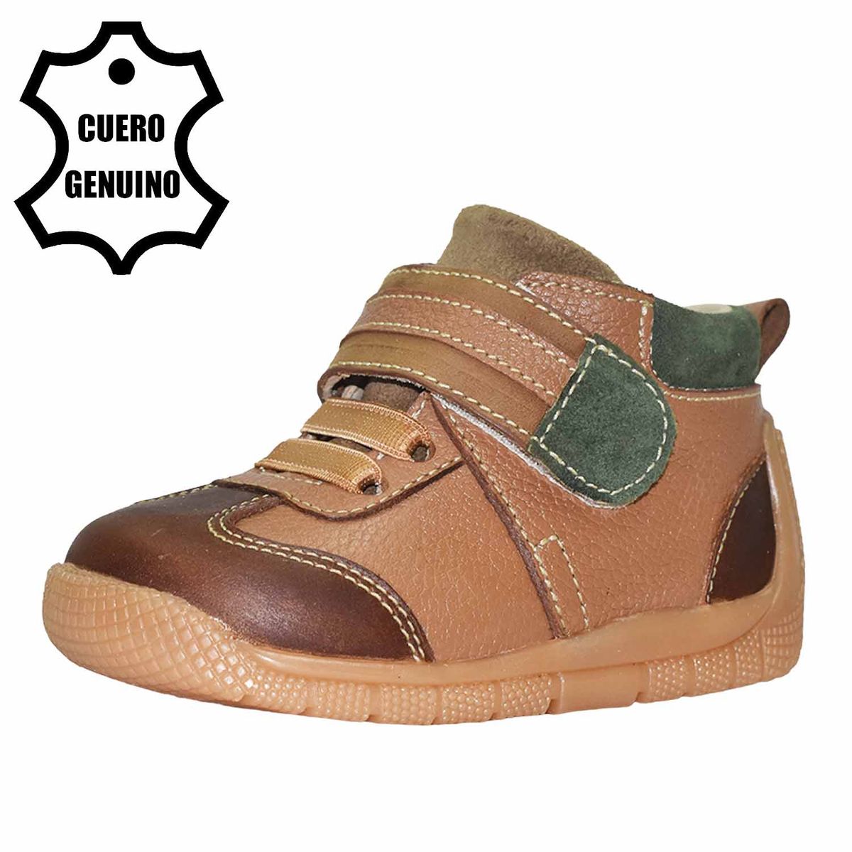 BRUNO KIDS - ZAPATO PIBE PARA NIÑO BRUNO KIDS DE CUERO NATURAL PRIMEROS PASOS
