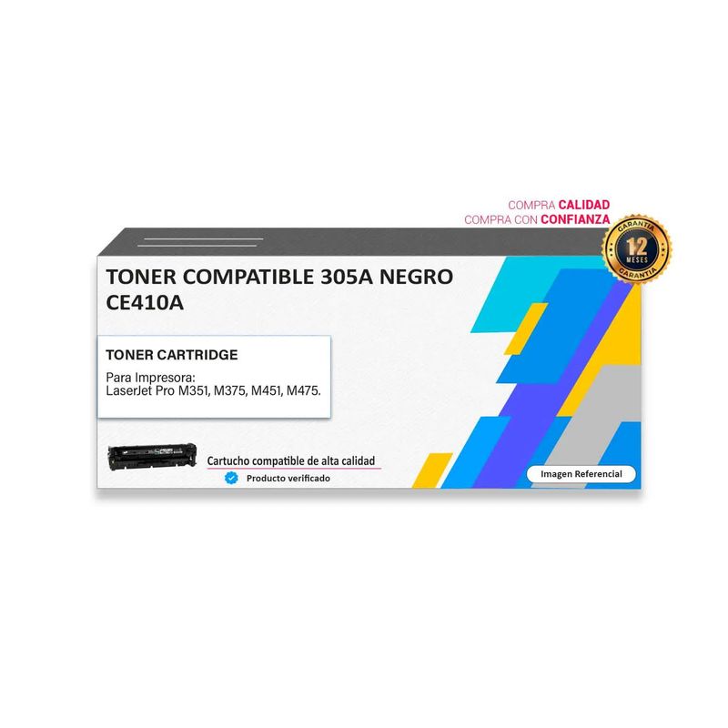 GENERICO - TONER COMPATIBLE HP 305A CE410A NEGRO
