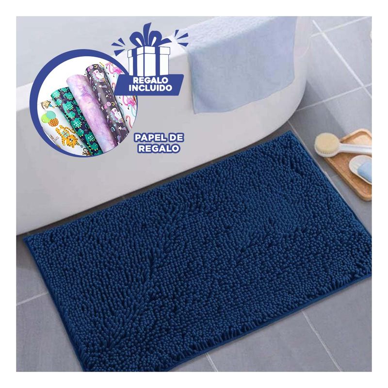 GENERICO - Pack12 Alfombra de Lavado Facil Azul Y+Papel de Regalo