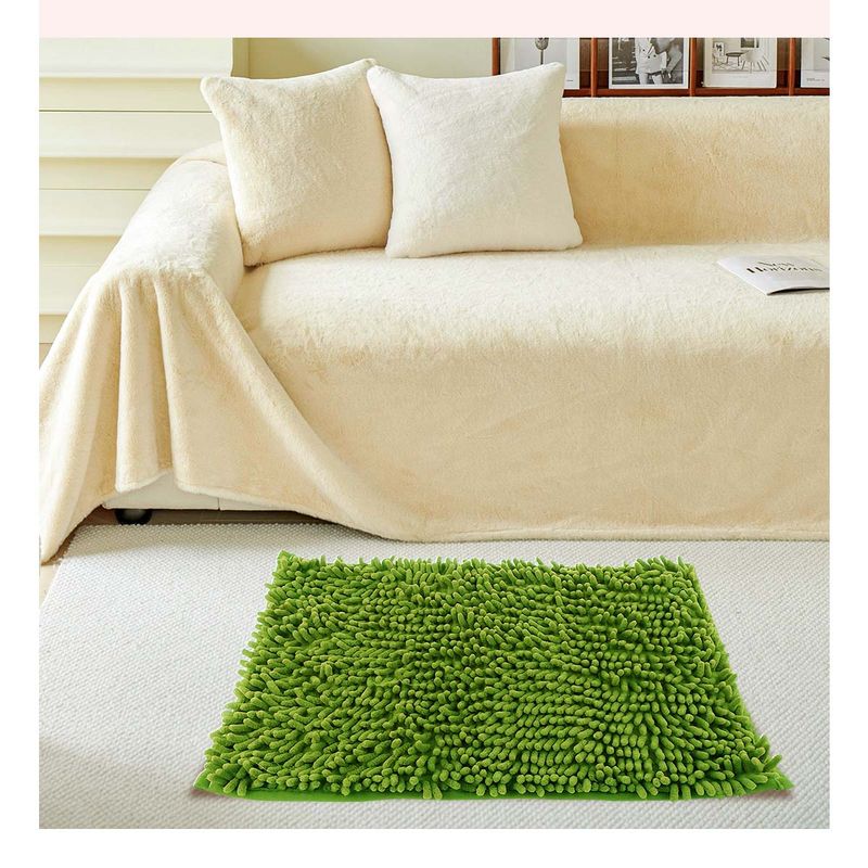 GENERICO - Pack4 Alfombra Suave de 40x60cm Verde Y+Regalo Stickers