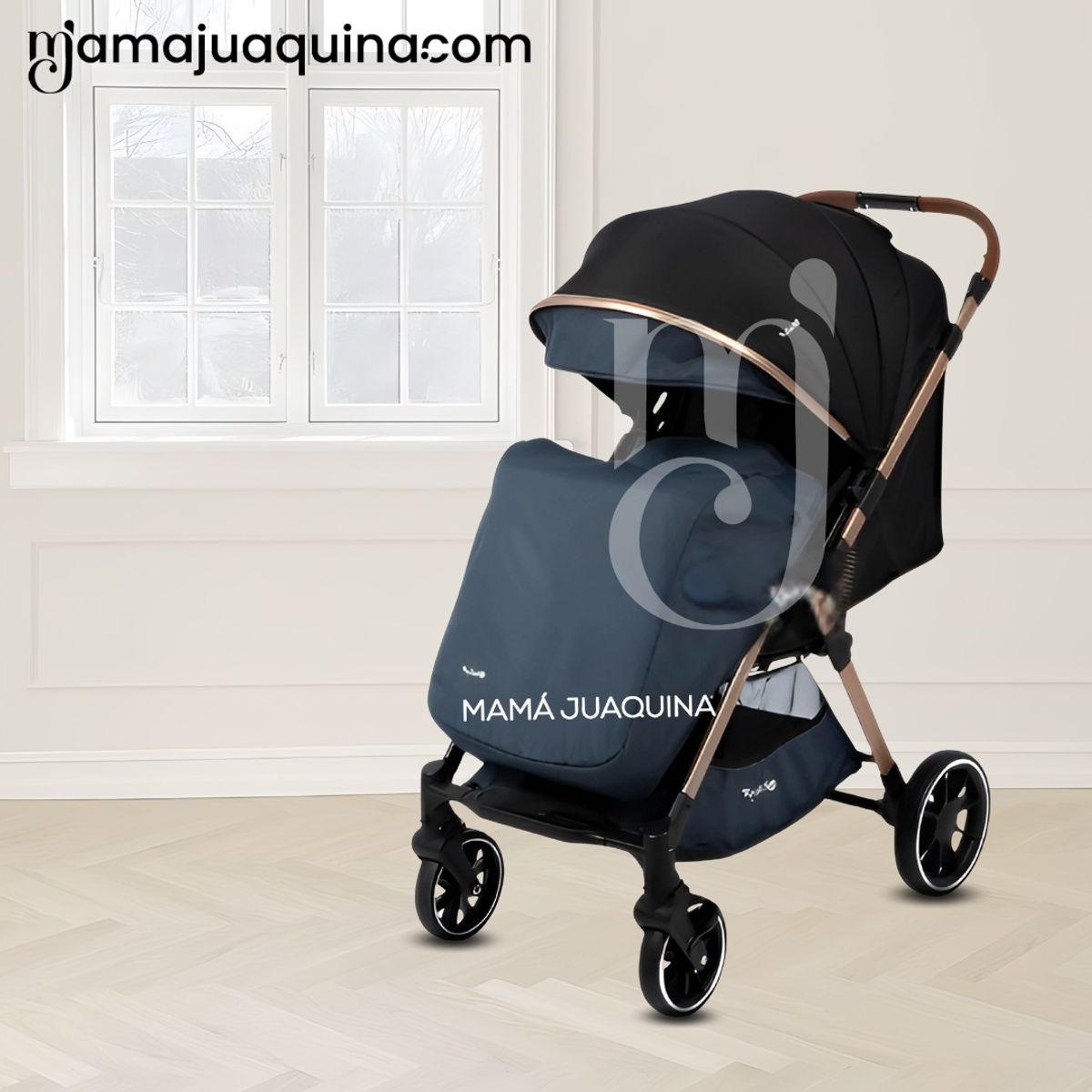 BABY - Coche Maleta de Lujo «WIN» con Bandeja de Comer Blue