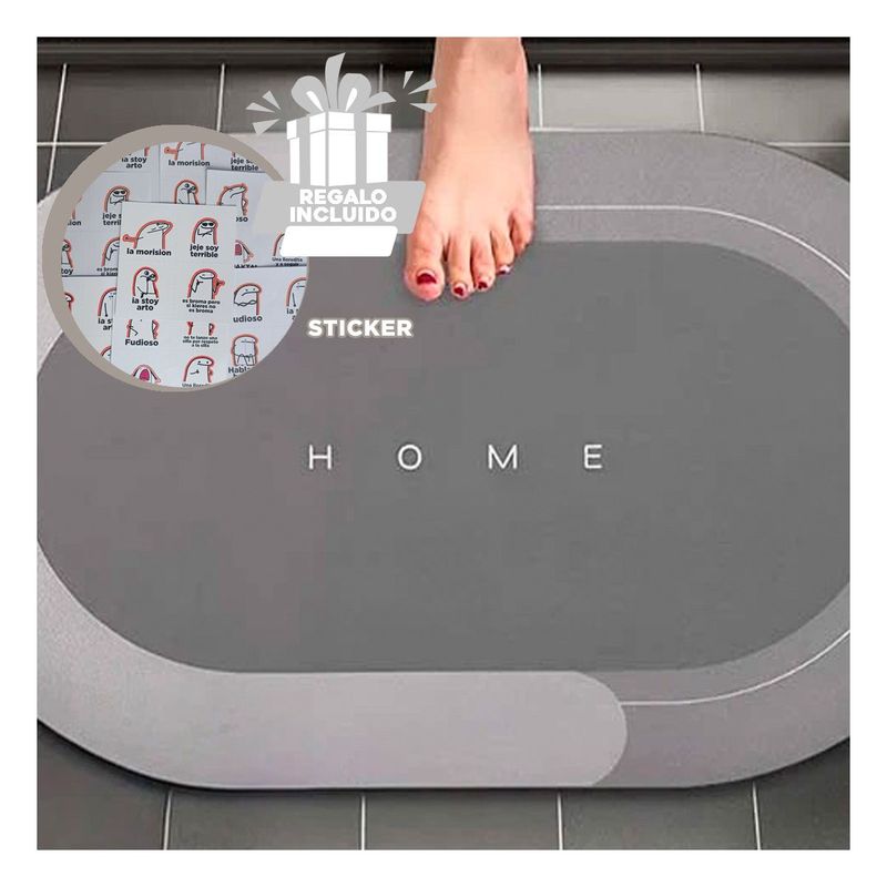 GENERICO - Pack6 Moqueta Util para Sala en Plomo Y+Regalo Stickers