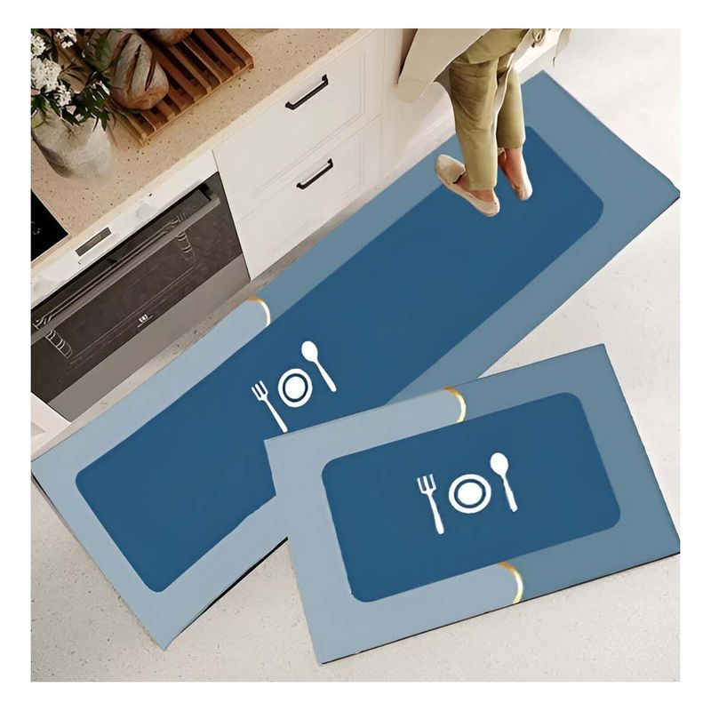 GENERICO - Pack4 Alfombrillas Seguras en Celeste Y+Papel de Regalo