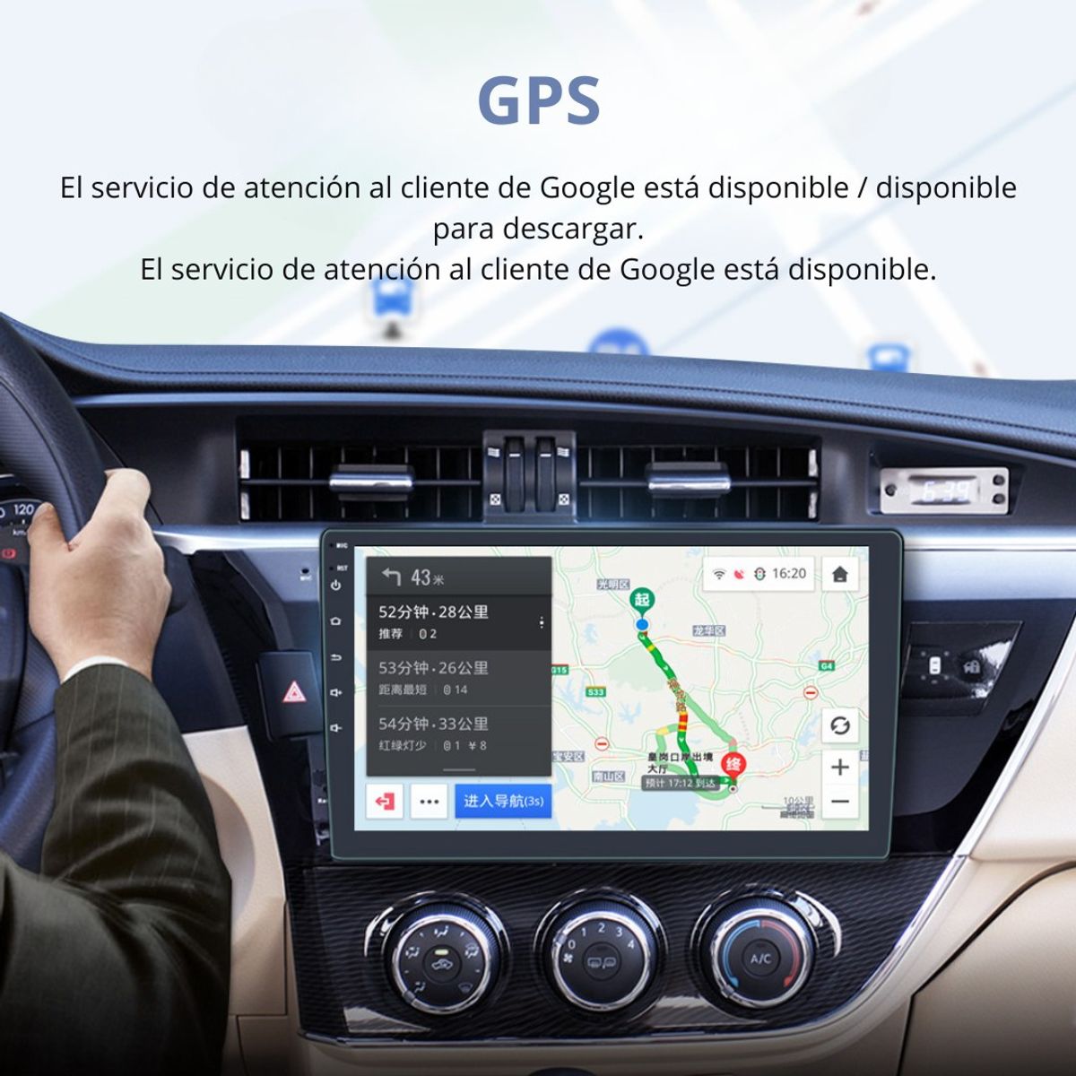 SEISA - Pantalla Android 9"  Auto 2+32GB GPS WiFi Bluetooth y Cámara