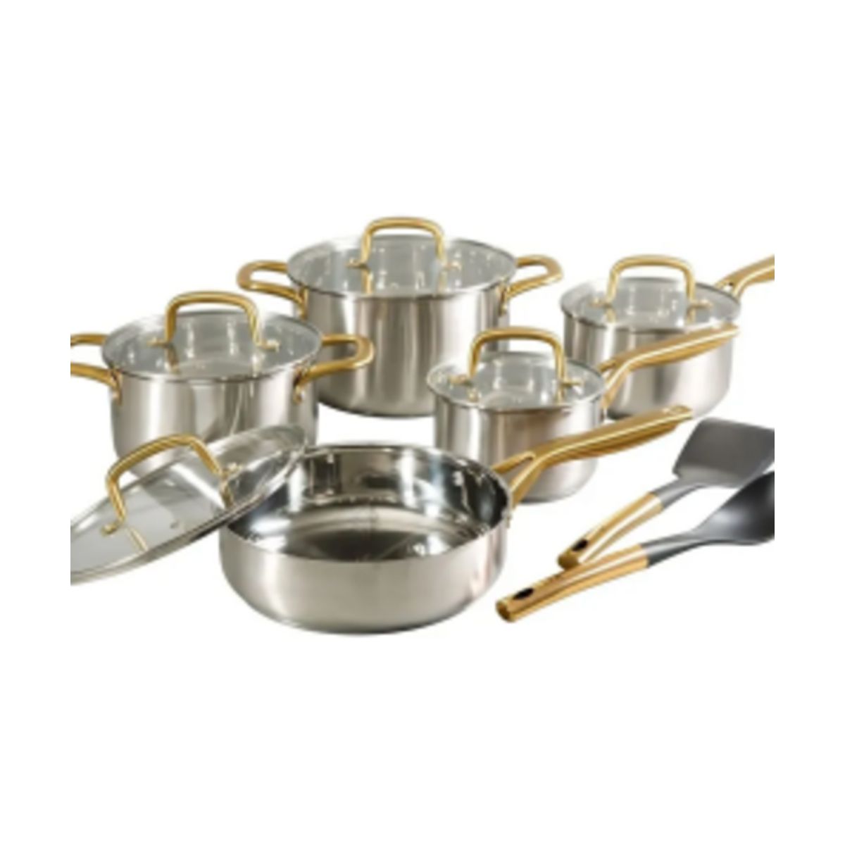 OSTER - JGO DE OLLAS 12 PZAS NEGRO C/ASA DORADA DAVINELLE – 143760 12