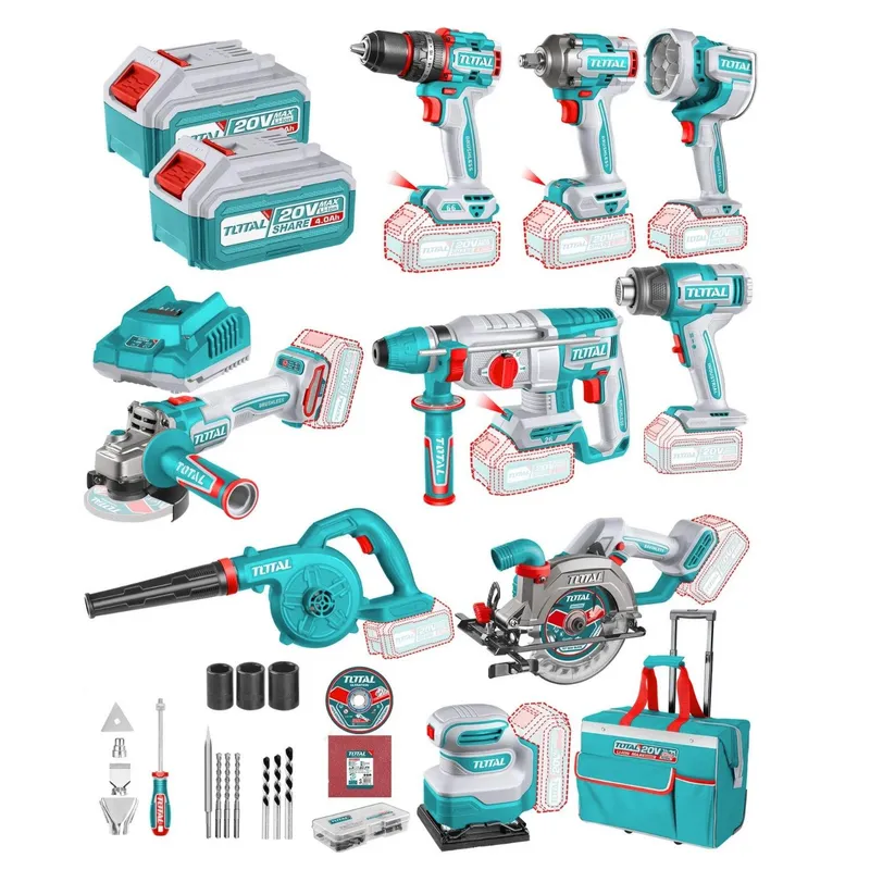 TOTAL TOOLS - Super Combo Inalámbrico 9 en 1 Super Pro Total