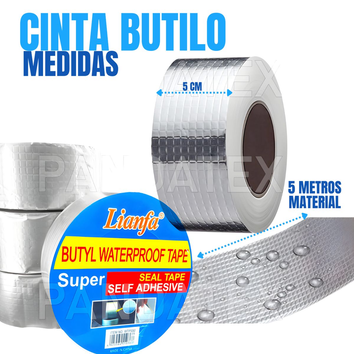 SM - CINTA DE BUTILO IMPERMEABLE DE REPARACION  2" X 5 METROS