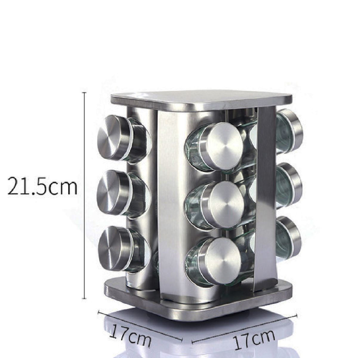 GENERICO - Set de Condimenteros 12 Frascos Con Base Giratorio MS-393