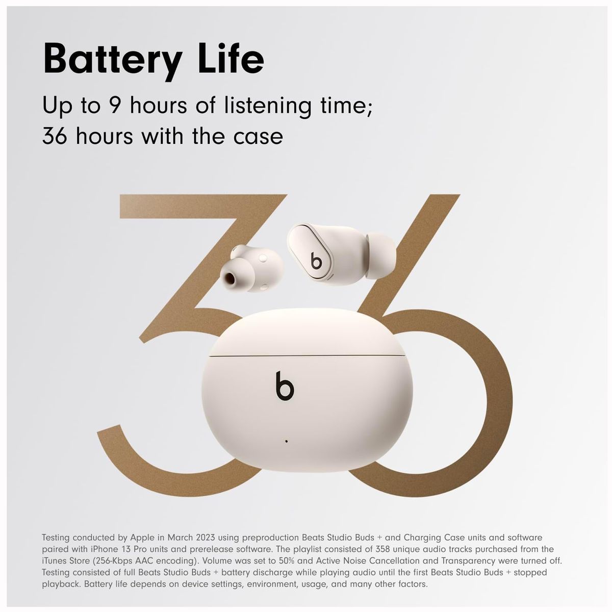 BEATS BY DR DRE - Auriculares BEATS Studio Buds + Inalámbricos con ANC - Marfil