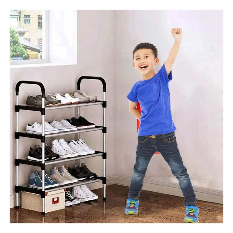 GENERICO - Pack6 Estante para Guardar Calzado 4 Pisos en Negro