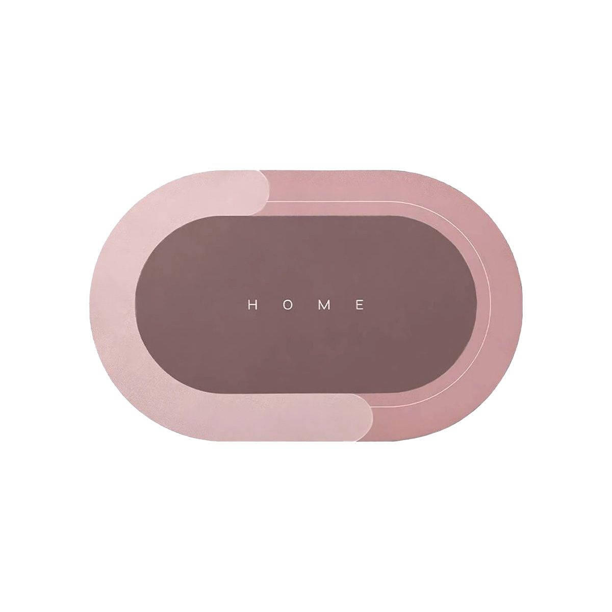 GENERICO - Tapete Forma Ovalada de Casa en Rosado Y+Papel de Regalo