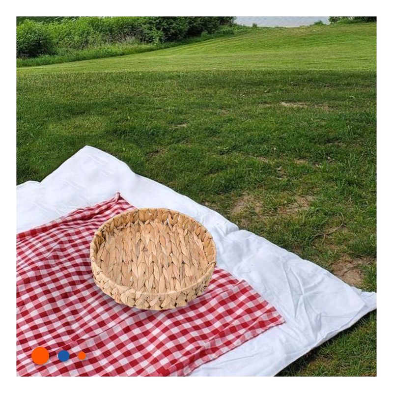 GENERICO - Pack4 Canasta para Organizar en Mostaza Y+Papel de Regalo