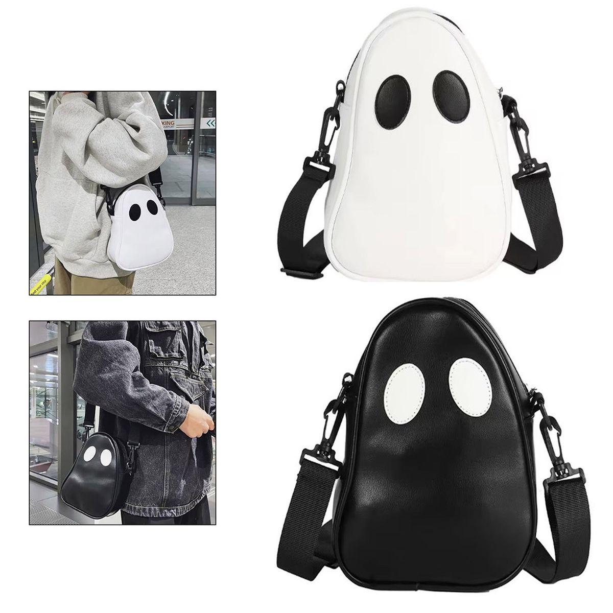 GENERICO - Morral bolso fantasma blanco unisex diseño exclusivo