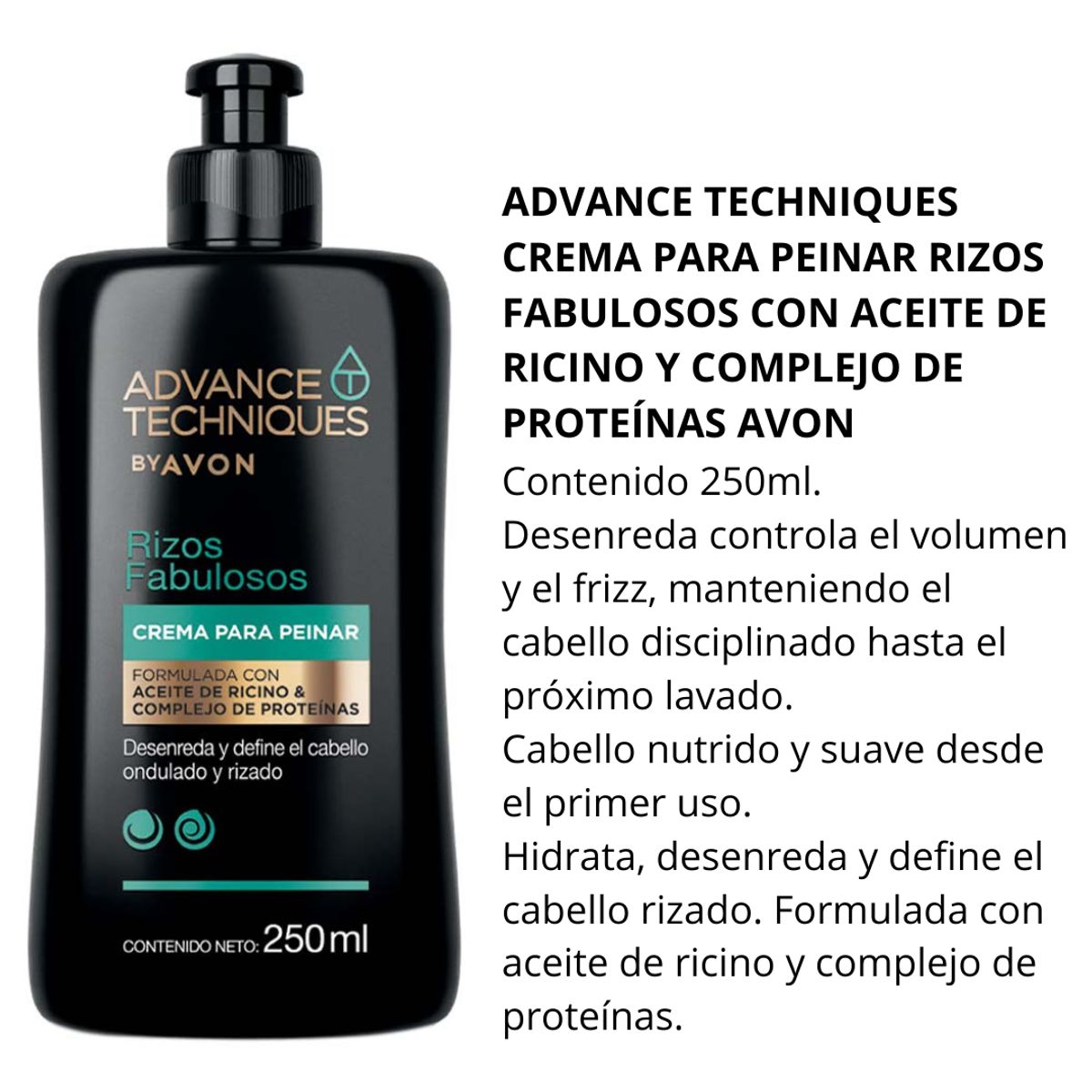 AVON - Crema para peinar rizos definidos advance Techniques avon