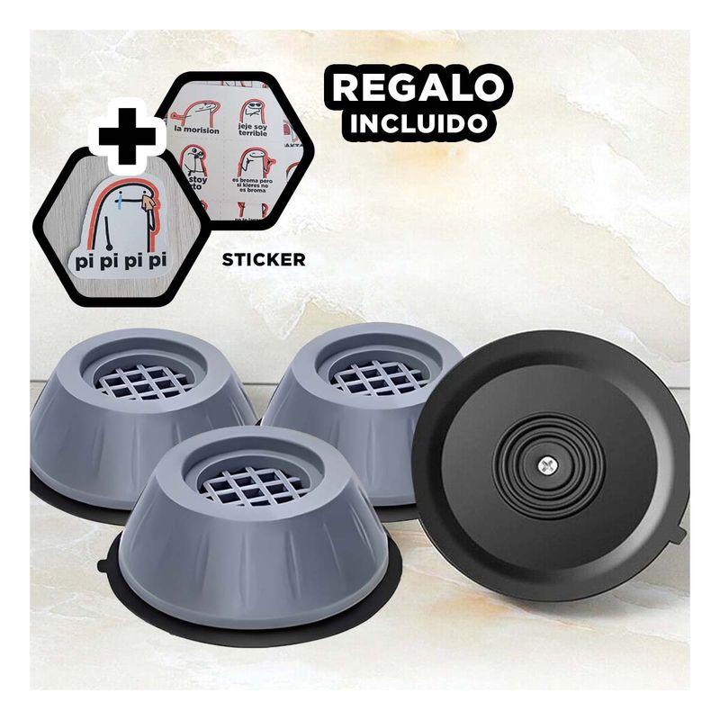 GENERICO - Pack12 Soporte de 4pzs para Oficinas Plomo Y+Regalo Stickers