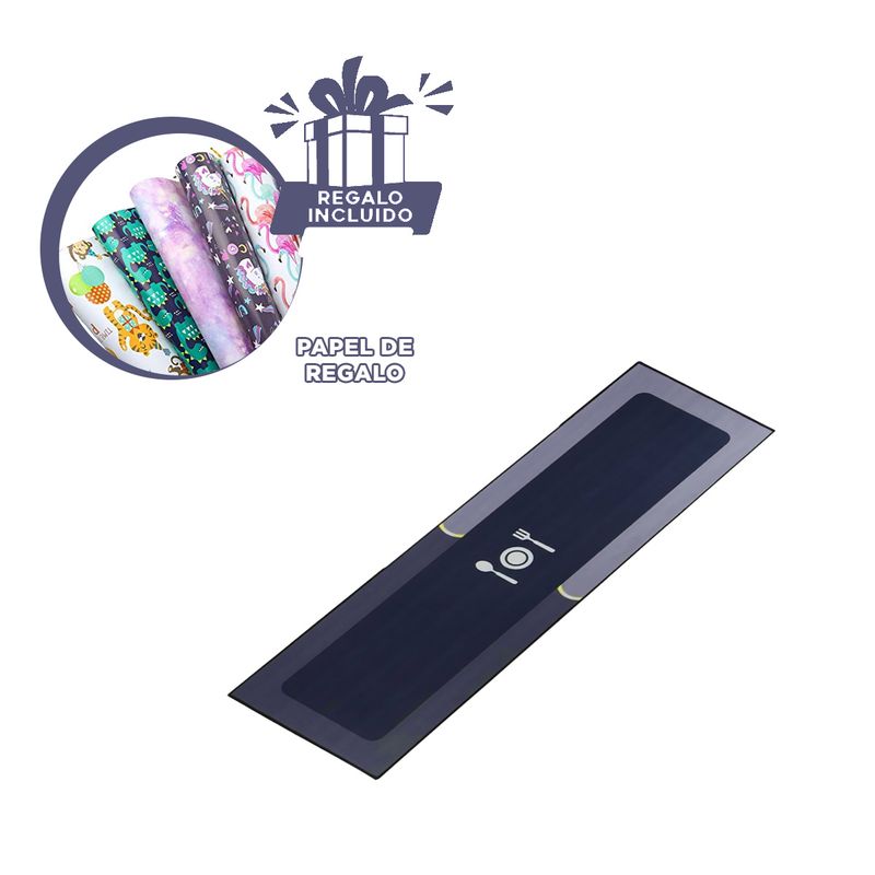 GENERICO - Pack12 Alfombrillas para Piso en Azul Y+Papel de Regalo
