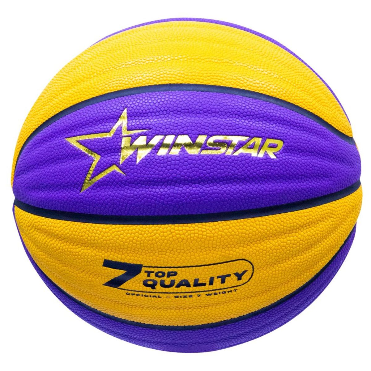 WINSTAR - Pelota de Basquet Winstar 710-1 Calidad Superior Amarillo con Morado 7