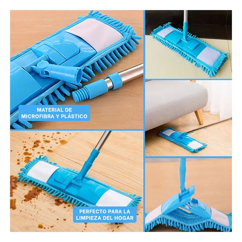 GENERICO - Trapedor Rectangular de Microfibra Suave en Celeste