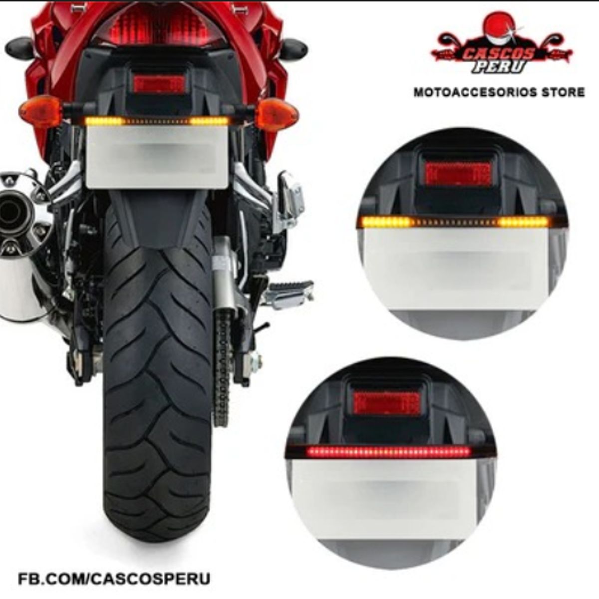 GENERICO - TIRA LUZ LED DIRECCIONALES PARA MOTOS
