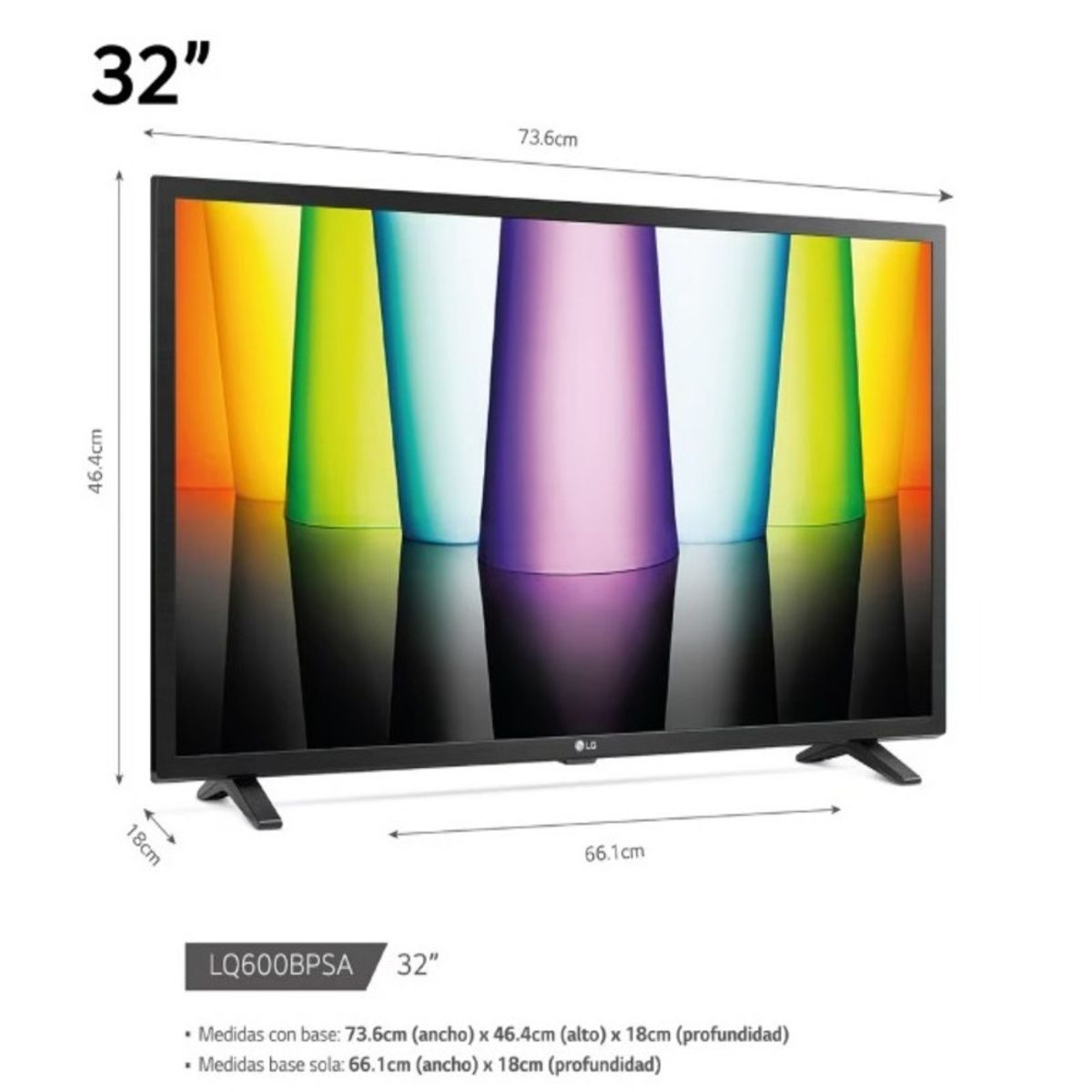 LG - Televisor LG 32 Smart HD AI 32LQ600BPSA + Control Magic MR24