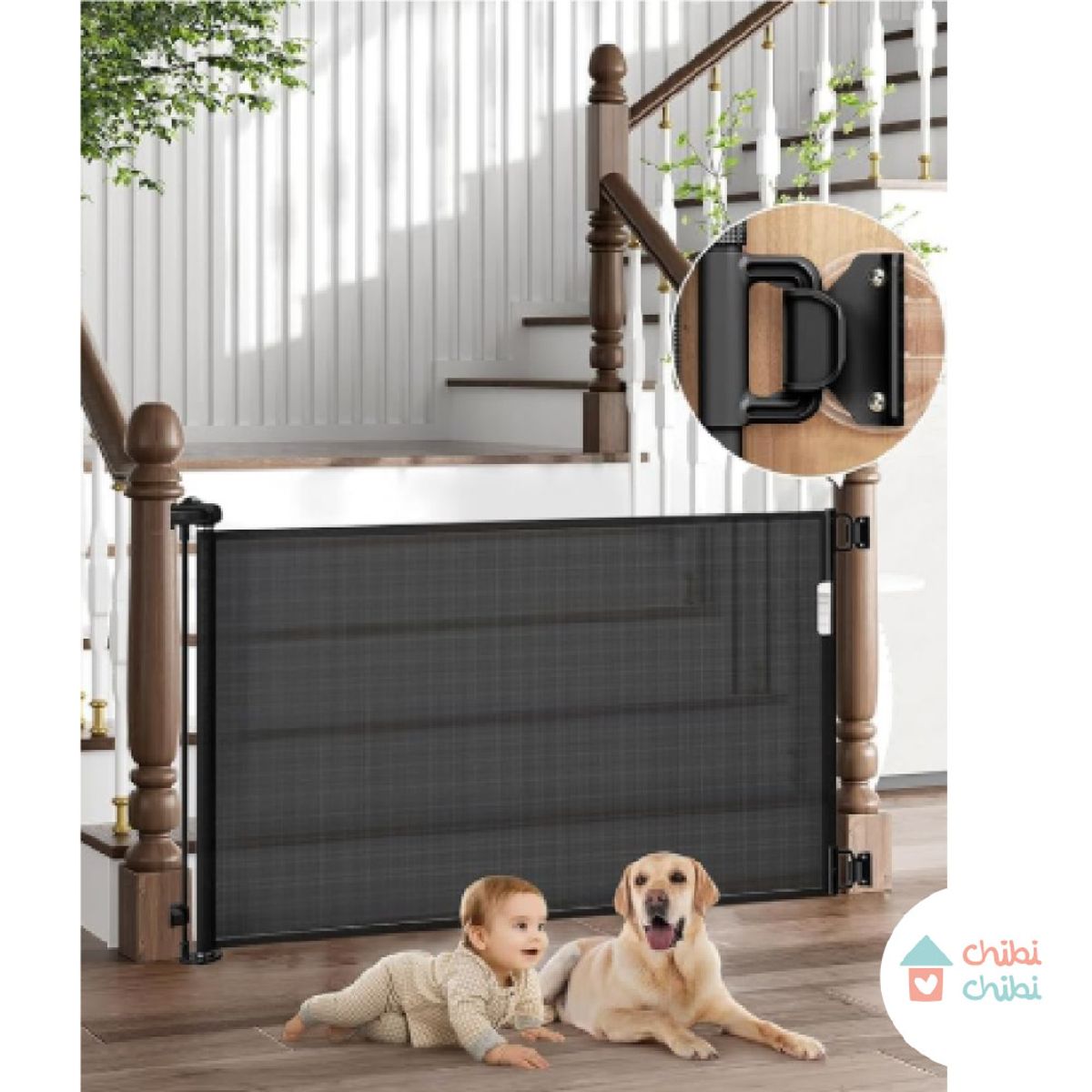 CHIBI CHIBI - Puerta de seguridad corrediza - Negro