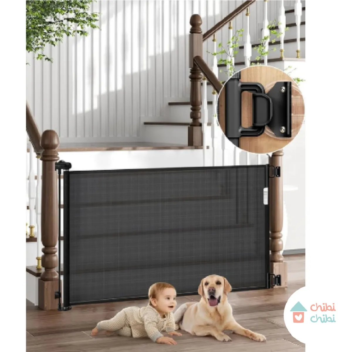 CHIBI CHIBI - Puerta de seguridad corrediza - Negro