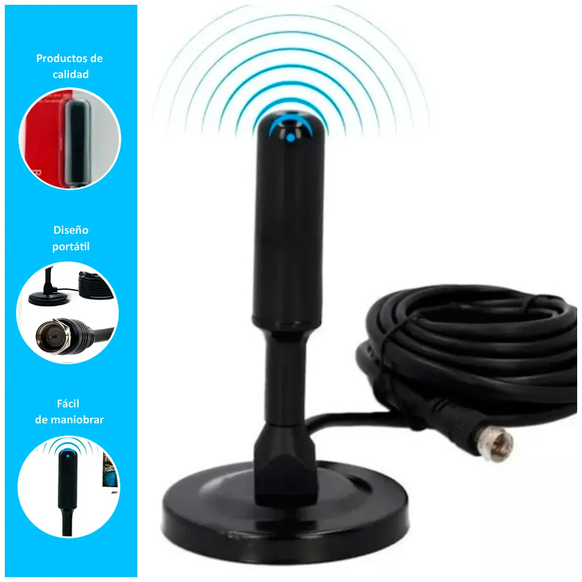 GENERICO - Antena Digital Para Tv - HDTV Interna Externa