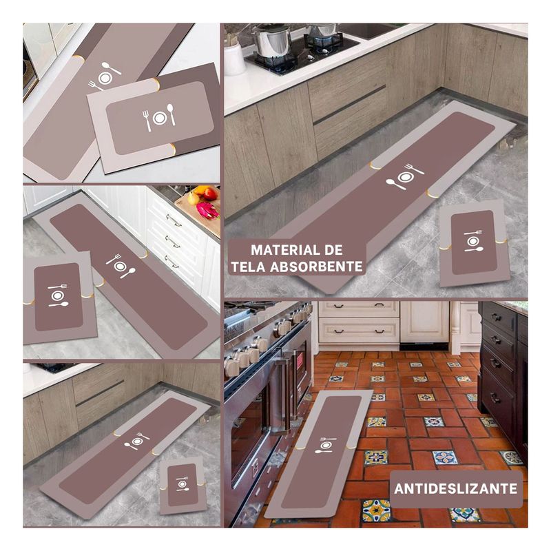 GENERICO - Pack6 Tapetes Suaves para Piso en Marron Y+Regalo Stickers