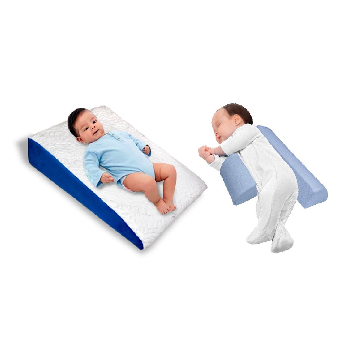TERAFLEX - COJÍN ANTIREFLUJO + POSICIONADOR ANTICAÍDAS BEBÉ CELESTE  TERAFLEX