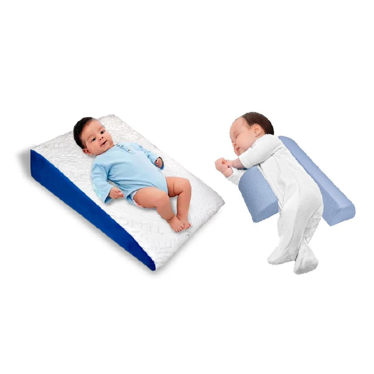 TERAFLEX - COJÍN ANTIREFLUJO + POSICIONADOR ANTICAÍDAS BEBÉ CELESTE  TERAFLEX