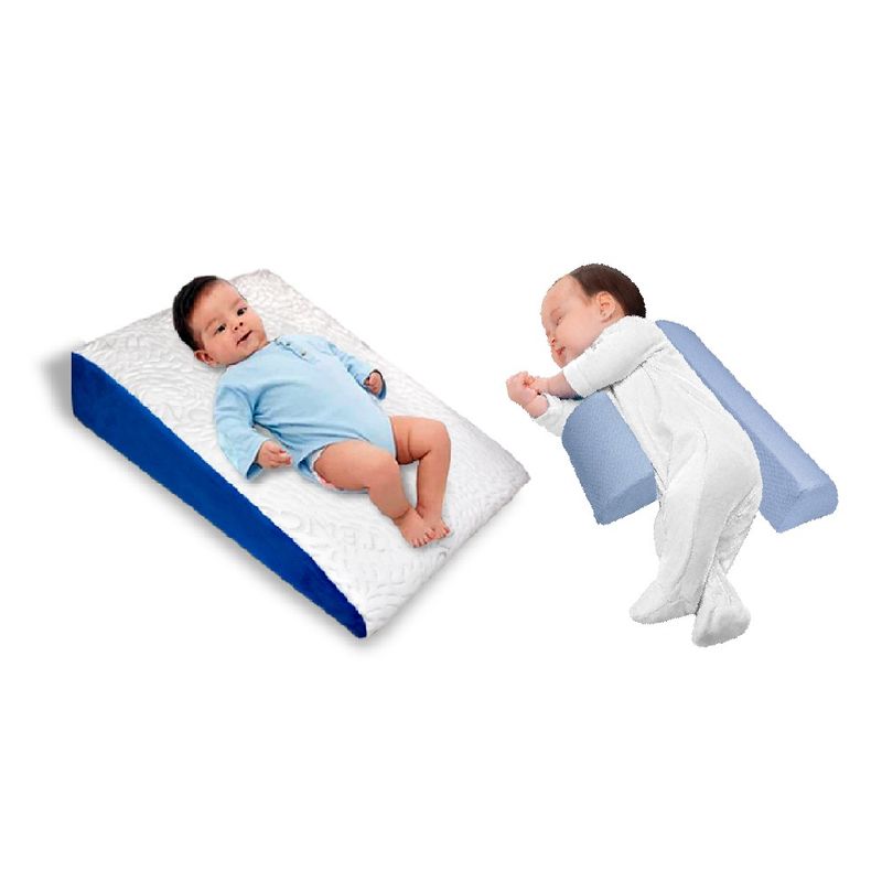 TERAFLEX - COJÍN ANTIREFLUJO + POSICIONADOR ANTICAÍDAS BEBÉ CELESTE  TERAFLEX