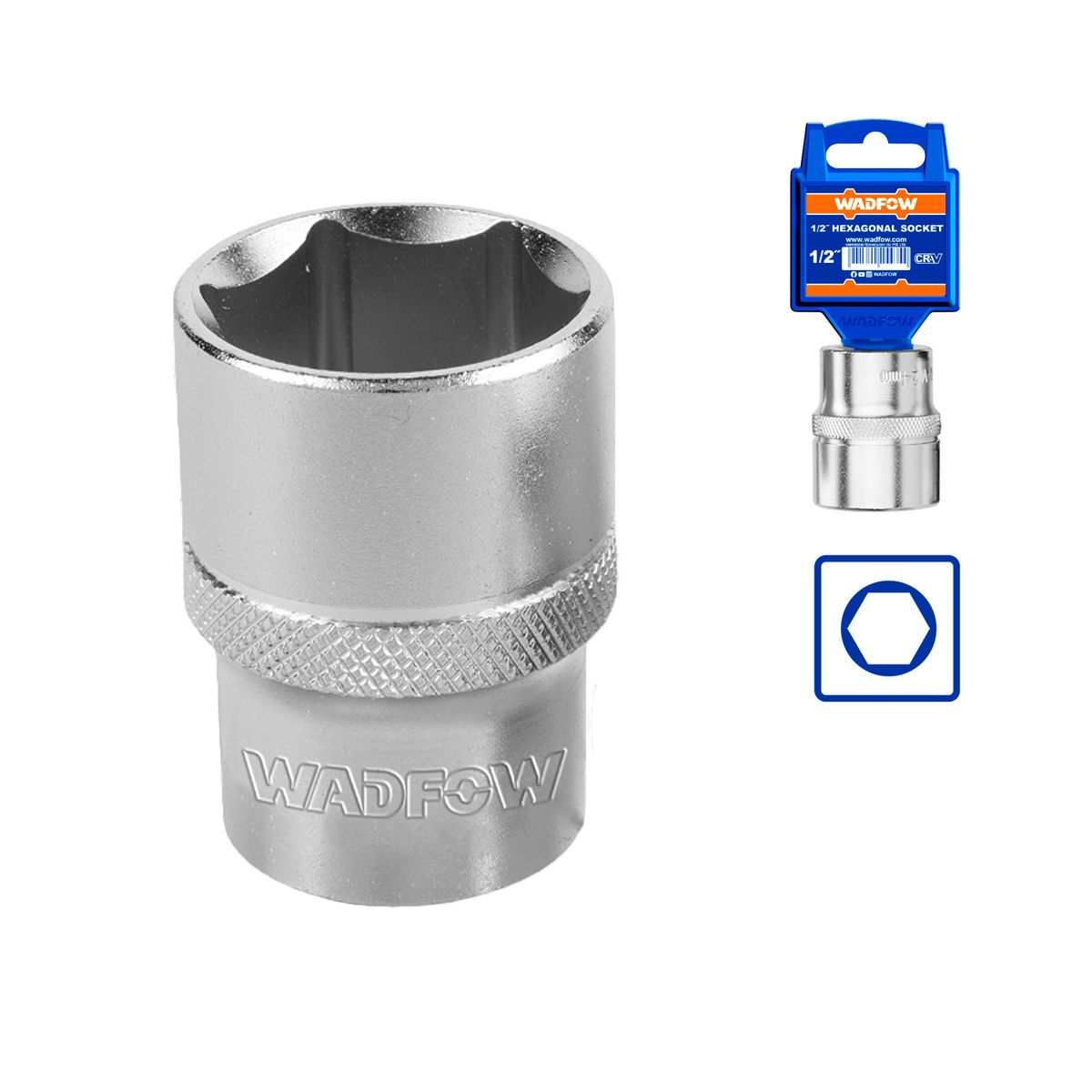 GENERICO - Dado Hexagonal 19 Mm 1/2 Acero Resistente Wadfow - Wsc1219