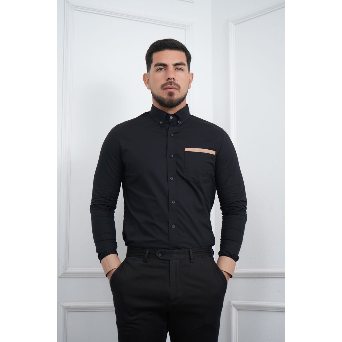 MEHIVIC - CAMISA DE HOMBRE SLIM FIT CON BOLSILLO ALGODON PREMIUM - MEHIVIC DOBLE ESTILO