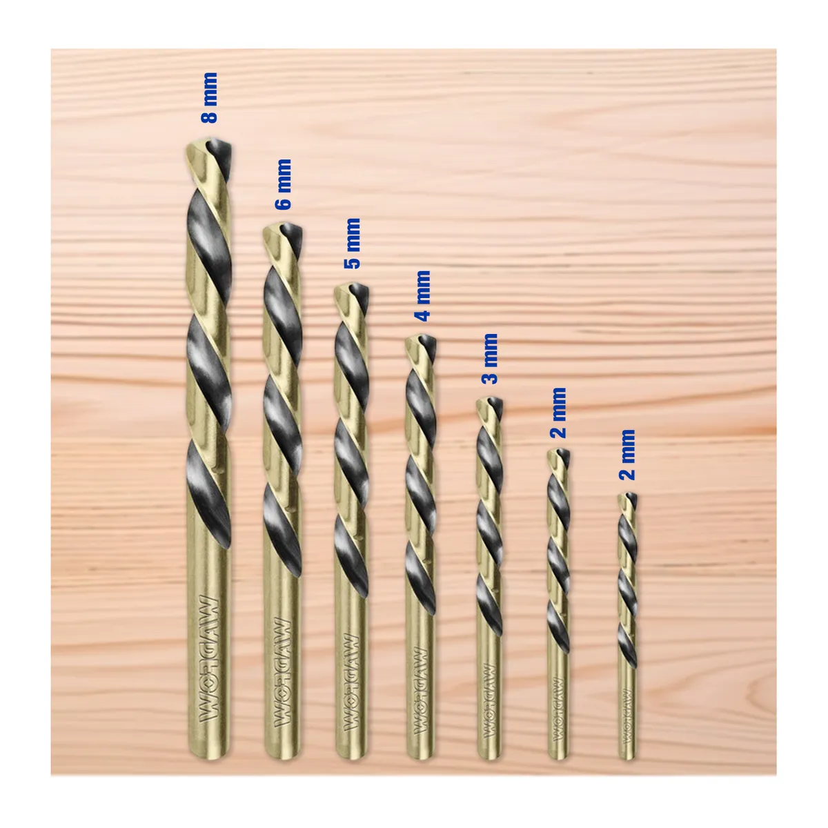 GENERICO - Juego De 7 Brocas Helicoidales Hss Wadfow - Wtd3k01