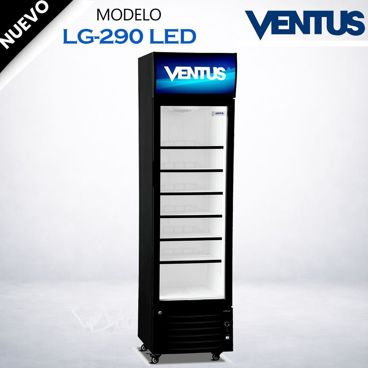VENTUS - LG-290 LED - Exhibidor Vertical Visi-Cooler 1 Puerta 290Lt Ventus