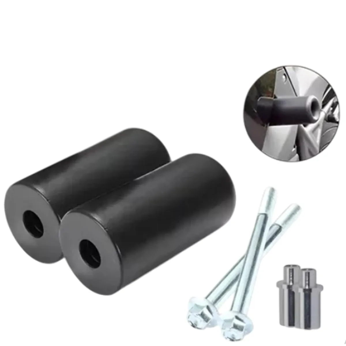 GENERICO - SLIDER UNIVERSAL PARA MOTO NEGRO - M8 8MM