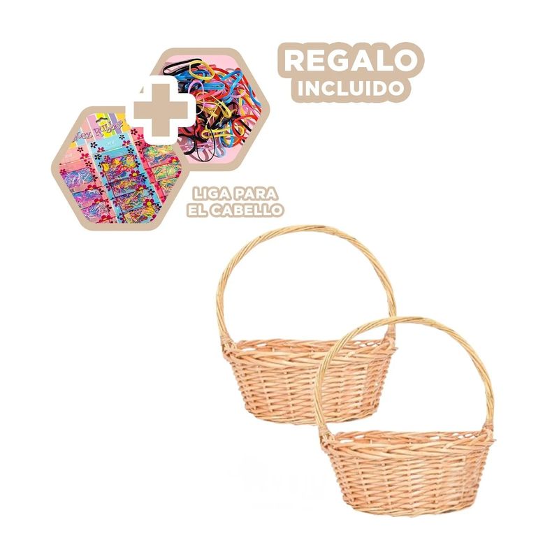 RYBIU IMPORT - Canastilla Bonita para Comida 24x24x25cm Y+Ligas de Regalo